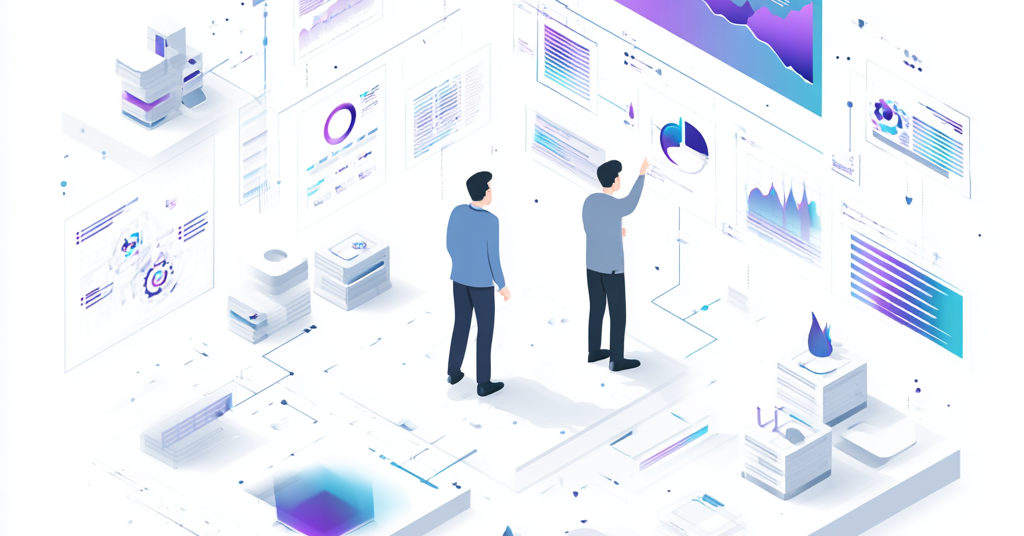 Strategic IT consulting and digital transformation planning illustration