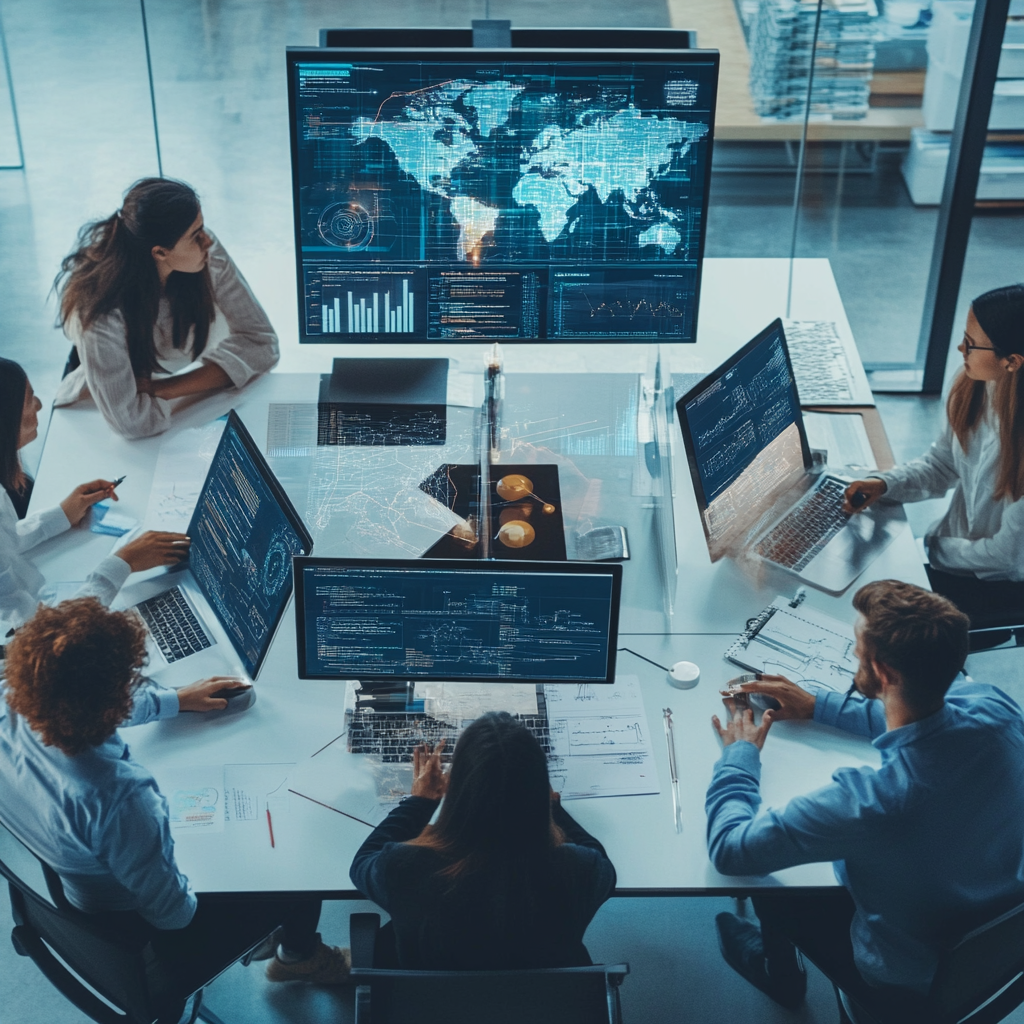 Application design and full-stack software engineering illustration