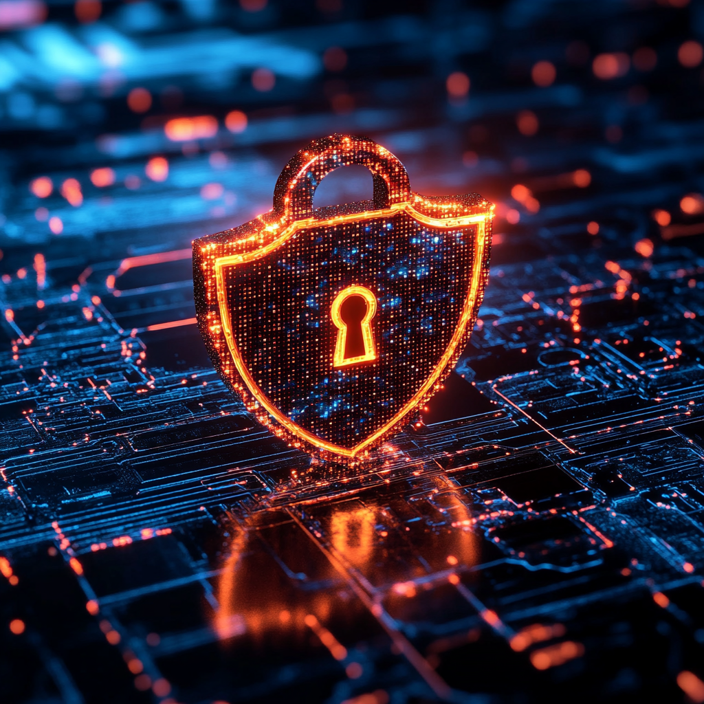 Cybersecurity strategy and threat protection illustration