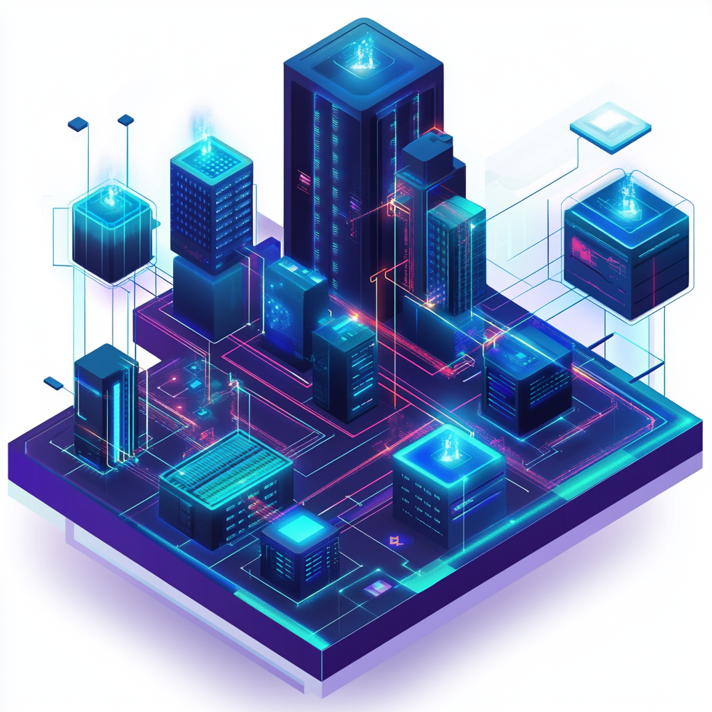 Enterprise system architecture design illustration