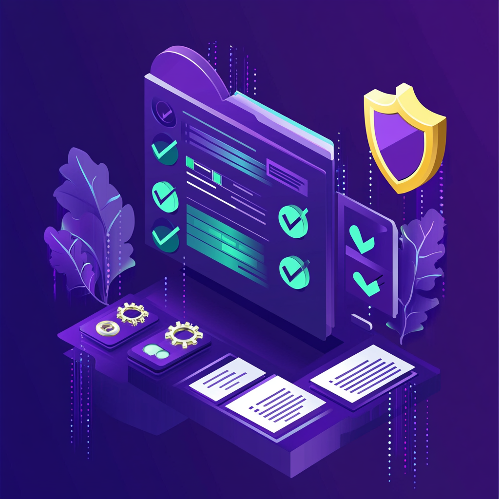 Software quality assurance and testing processes illustration